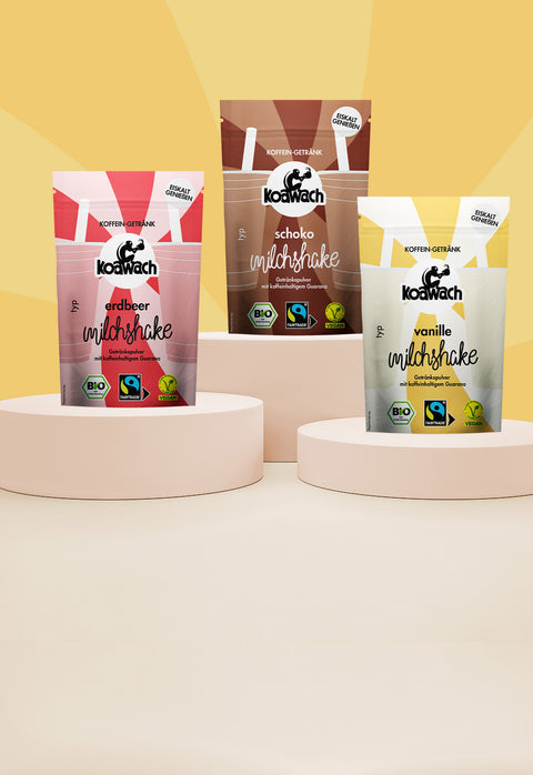 Unsere milchshakes in 3 verschiedenen Sorten